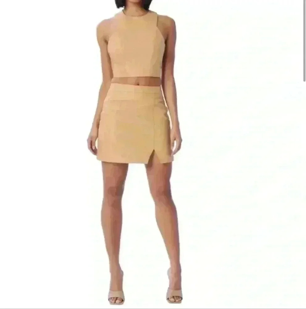 Tan Mini Skirt